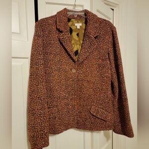 J. Jill Multicolor Textured Jacket Size 12 EUC